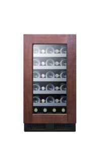 summit cl18wcpnr 18-inch wide 29 bottle capacity wine cellar built-in or freestanding use, panel ready (rhd, wine)