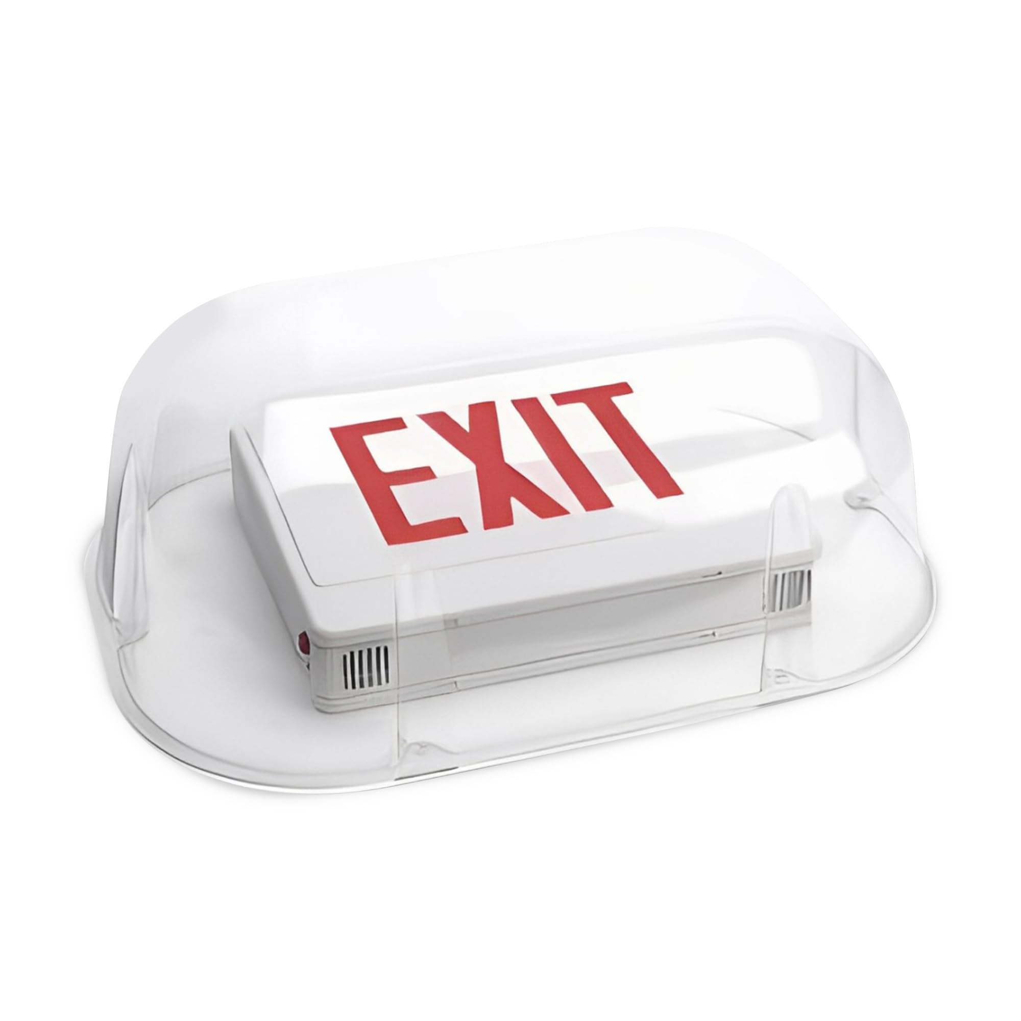 KastLite Clear Polycarbonate Emergency Exit Sign Cage - Protective Non Wire Guard Cover for Lighted Signs - Wall & Ceiling Light Damage Stopper - Outdoor Business & Home Lighting Protector (Clear, BG-1 22" x 15")