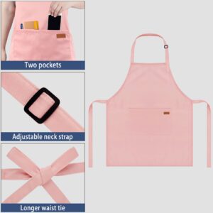 CREATE ELVES Cooking Aprons for Women With Pockets, Adjustable Kitchen Apron with Pockets, Waterproof Apron for BBQ Painting