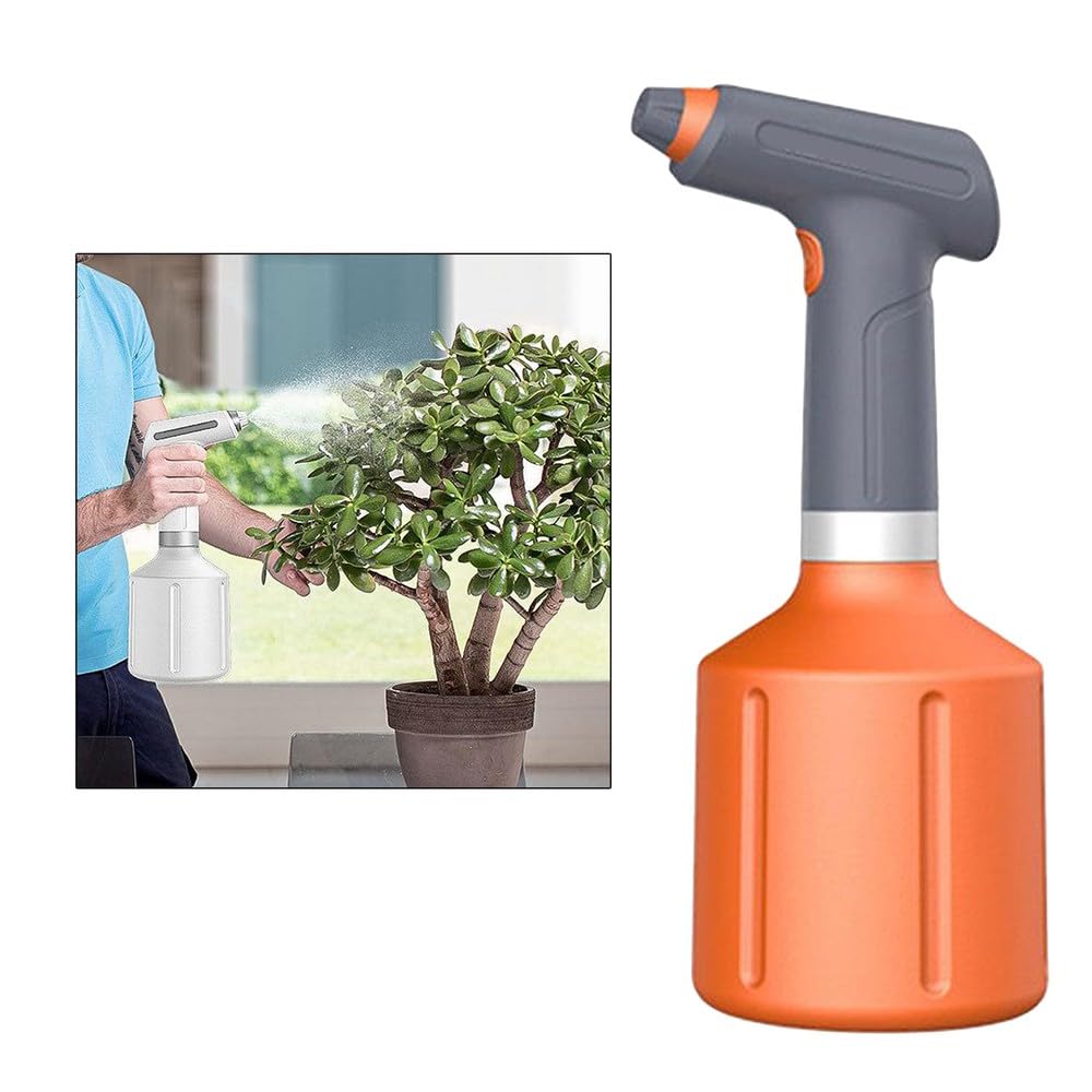 Electric Saniti-zer Sprayer Bottle Automatic Watering Fogger USB Garden Tool (Orange)