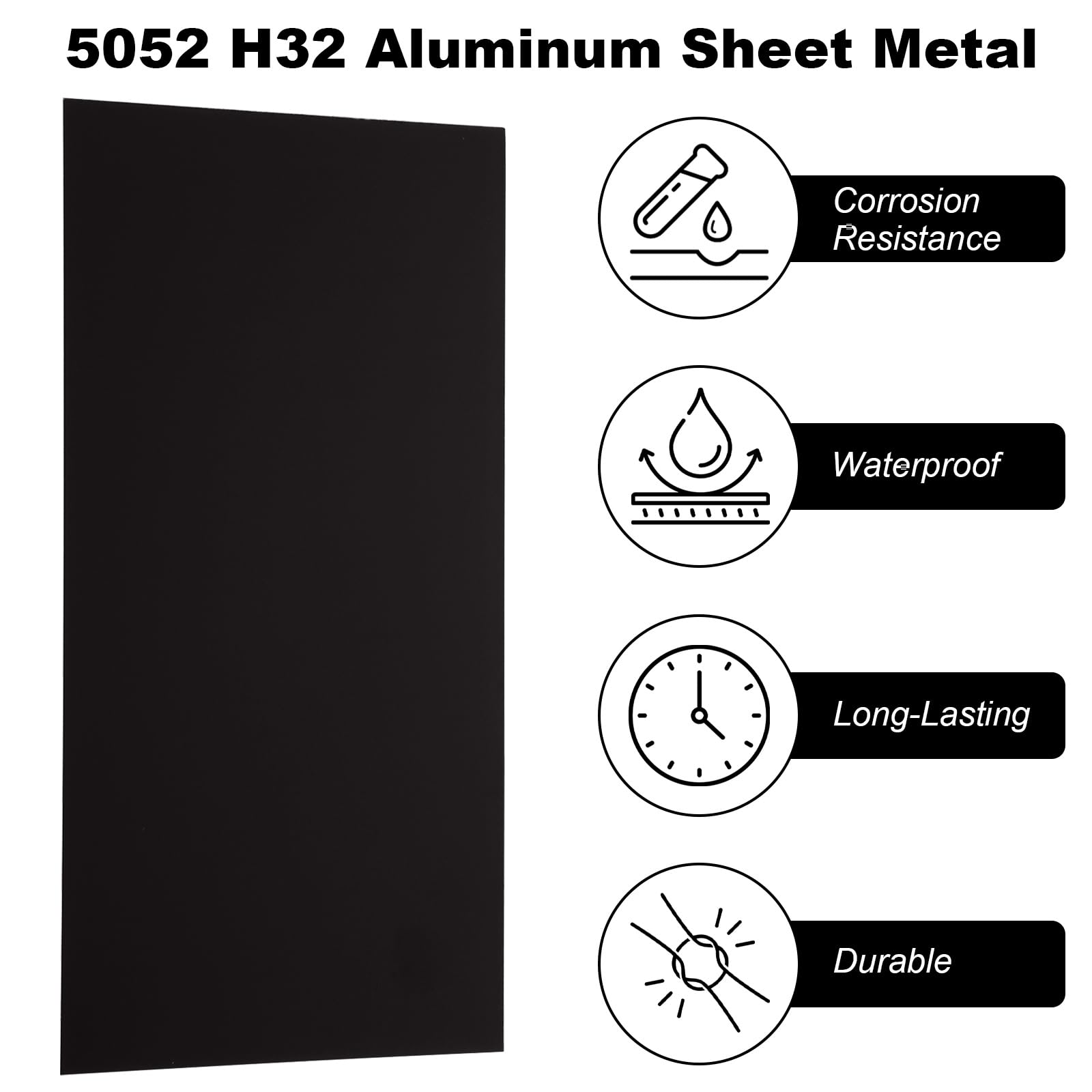 ZUQIAN 4 Pack Black Anodized Aluminum Sheet Metal 6 x 12 x 1/25 Inch (1mm Thick) Anodized Aluminum Metal Plates Blanks for Home Decoration, Laser Engraving, Crafting