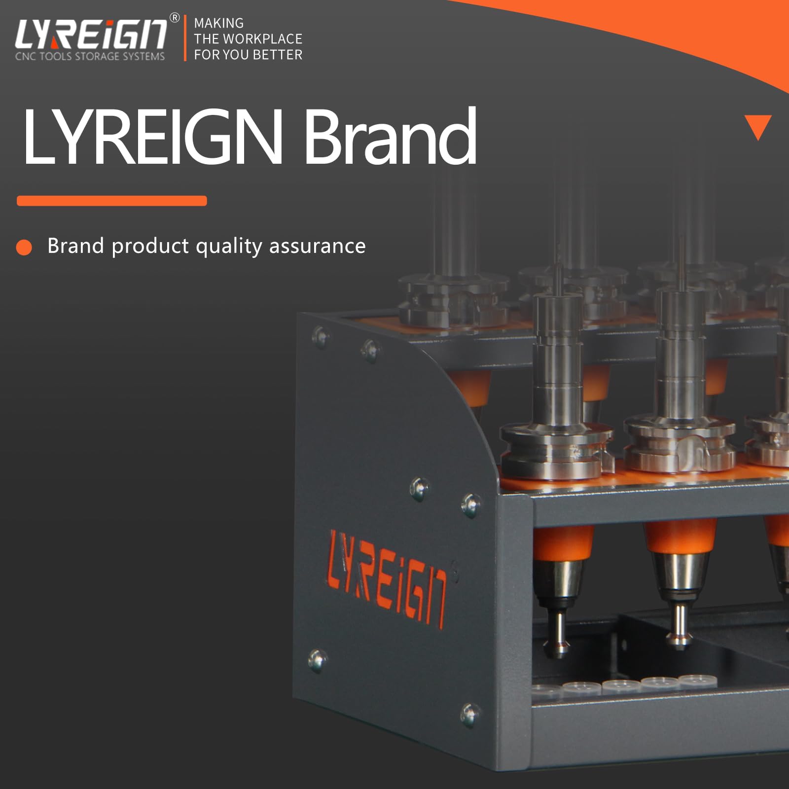 LYREIGN BT40 CNC Tool Rack, CAT40 CNC Tool Holder Keeper on Desktop Placed for CNC Machine Equipment, CNC Tool Storage System for Warehouses Machining Centers