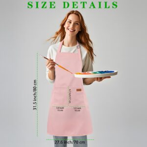 CREATE ELVES Cooking Aprons for Women With Pockets, Adjustable Kitchen Apron with Pockets, Waterproof Apron for BBQ Painting