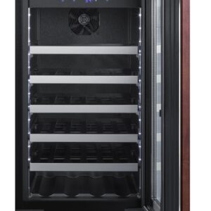 Summit CL18WCPNR 18-inch wide 29 Bottle Capacity Wine Cellar Built-In or Freestanding Use, Panel Ready (RHD, Wine)