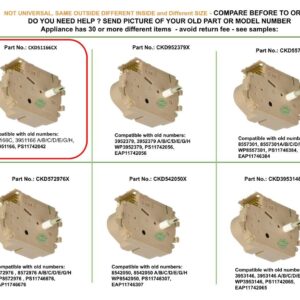 Original CONNECTORS 3951166C, 3951166 A/B/C/D/E/G/H Compatible with Whirl. Kenm. Washer Timer fits Old # 3951166C, 3951166 A/B/C/D/E/G/H