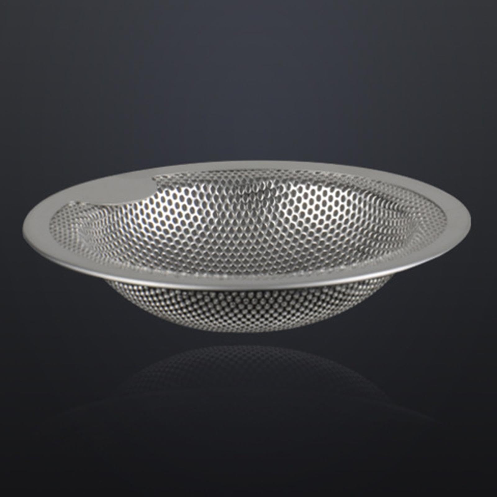 Stainless Steel Slop Basket Filter Trap - Bathroom Sink Drain Strainer | Bathtub Shower Drain Hair Trap | Kitchen Sink Drain Strainer | Mesh Metal Sink Strainer Kitchen Drain Strainer with Rim