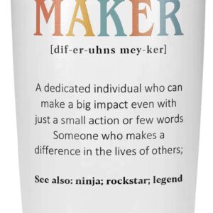 94Bright Difference Maker Gifts for Women, Christmas, Birthday, Thank You Gifts for Boss, Office, Assistant, Leader, Mentor, Manager, Employee Appreciation for Coworkers, Nurses,Teachers 20oz Tumbler