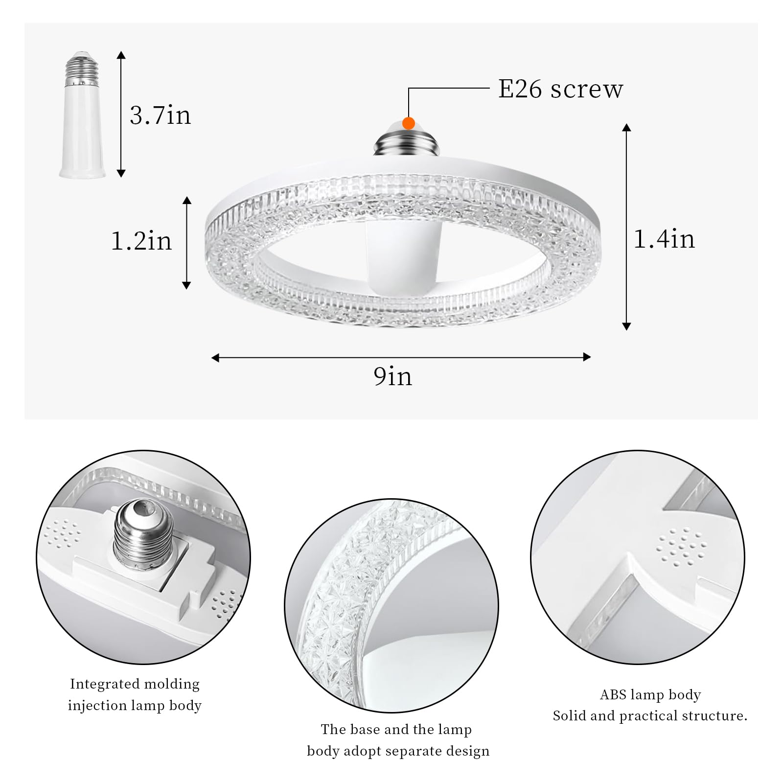 Bullishman The New Pattern of high Imitation Socket Crystal Chandelier in 2024,Easy to disassemble and Assemble, with Three Color dimming, Modern Chandelier, Suitable for Most Rooms(Round)