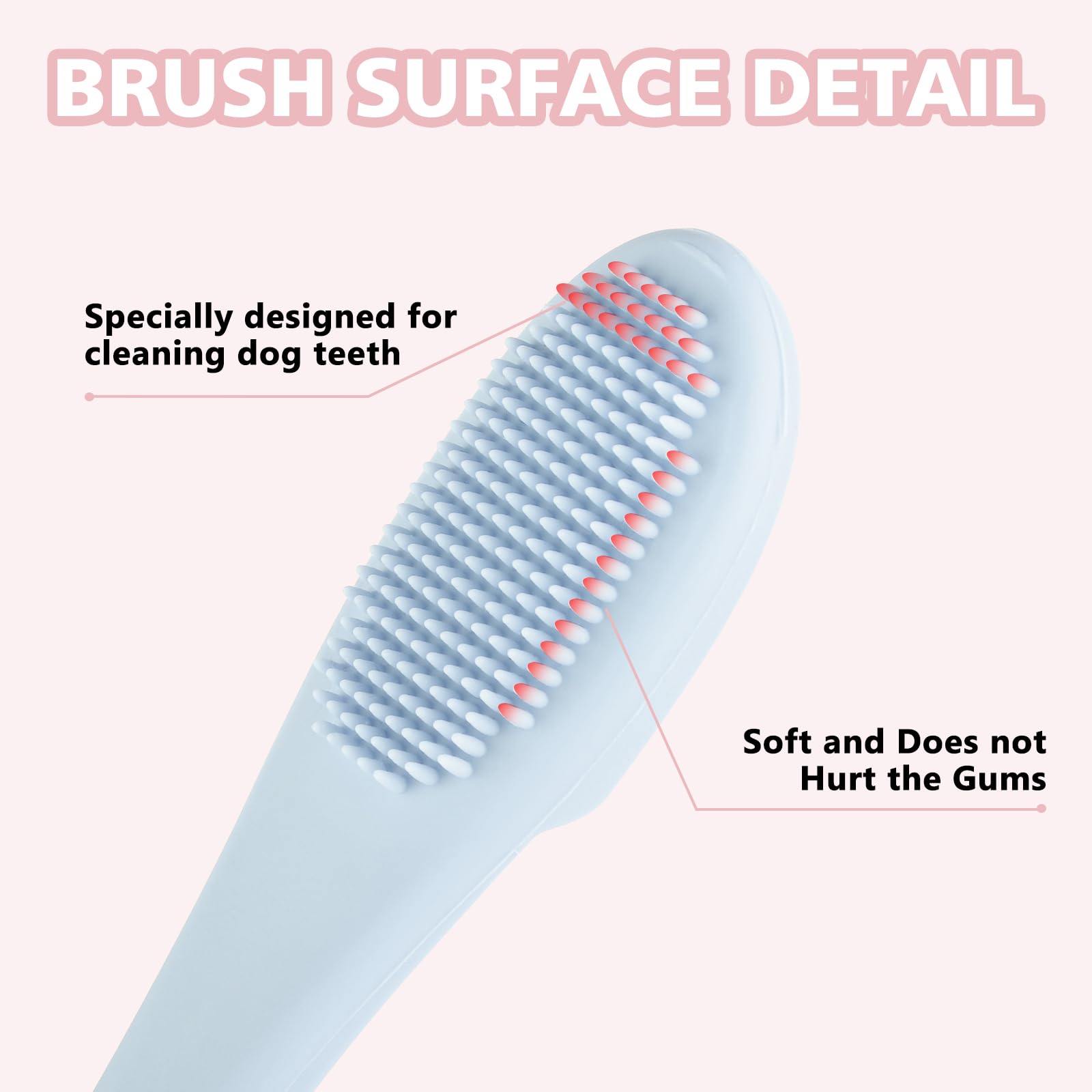 Qianyu 2 Packs Dog Finger Toothbrush Cat Dog Tooth Brushing Kit Made of Food Grade Silicone Easily Cleaning Teeth Dental Care Pet Finger Toothbrush Suitable for Medium and Large Puppy