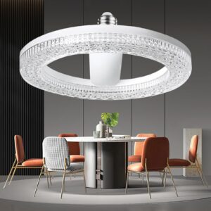 bullishman the new pattern of high imitation socket crystal chandelier in 2024,easy to disassemble and assemble, with three color dimming, modern chandelier, suitable for most rooms(round)