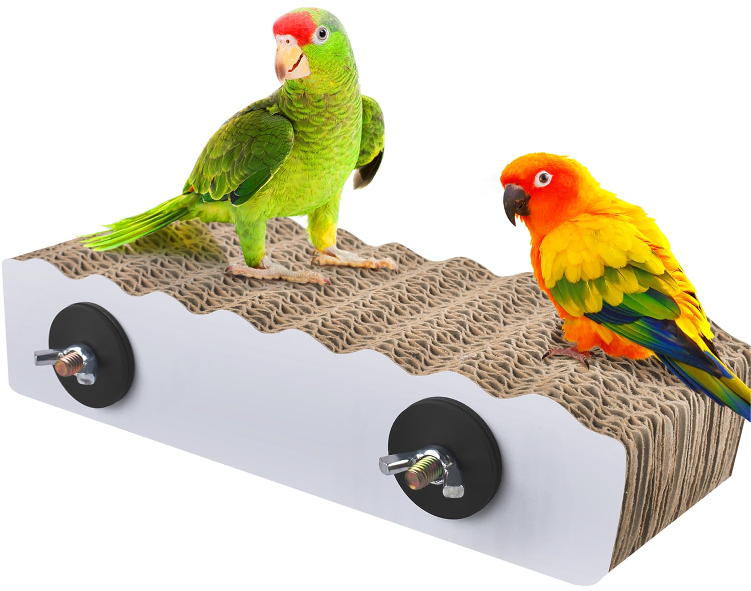 KATUMO Parrot Perch Parakeet Cage Stand Conure Platform Cockatiel Foraging Shredding Toys for Conure Cockatiel Lovebird Parrotlet Budgie Finches