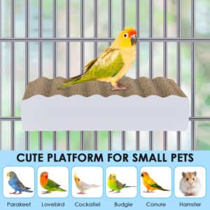 KATUMO Parrot Perch Parakeet Cage Stand Conure Platform Cockatiel Foraging Shredding Toys for Conure Cockatiel Lovebird Parrotlet Budgie Finches