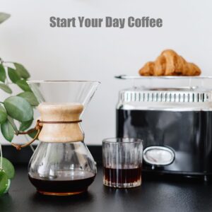 subjecπhree Subjectthree Pour Over Coffee Maker 8 Cup Classic Series Coffee Dripper Brewer Glass Coffee Carafe High Heat Resistant (8 Cup/28 oz)