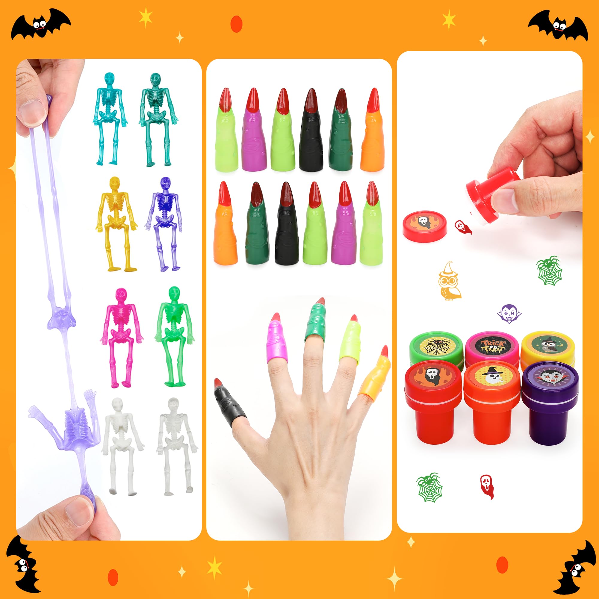 Generic Halloween Party Favors Bulk - 126pcs Assortment Toys for Kids Halloween Treat Bags Stuffers Goody Bag Fillers Halloween Gifts for Boys Girls Halloween Treat Prizes for Kids