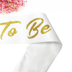 Ashaqshnglee Groom to Be Sash, Groom Sash Bachelor Party Funny Accessory for Future Groom Wedding Gift Idea from Bride to Be White Gold