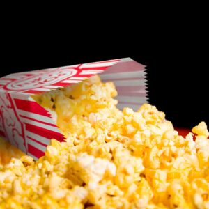 KERIQI Popcorn Bags, 50 Pcs Paper Popcorn Container Red and White Concession Stand Popcorn Holder Movie Theme Party Supplies