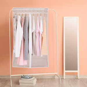 Youyole 2 Pcs Clear Garment Bags for Hanging Clothes 35'' Hanging Garment Bags Suit Cover Bags Well Sealed Garment Rack Cover for Suit Coat Dress Closet Rack (Rack Not Included)