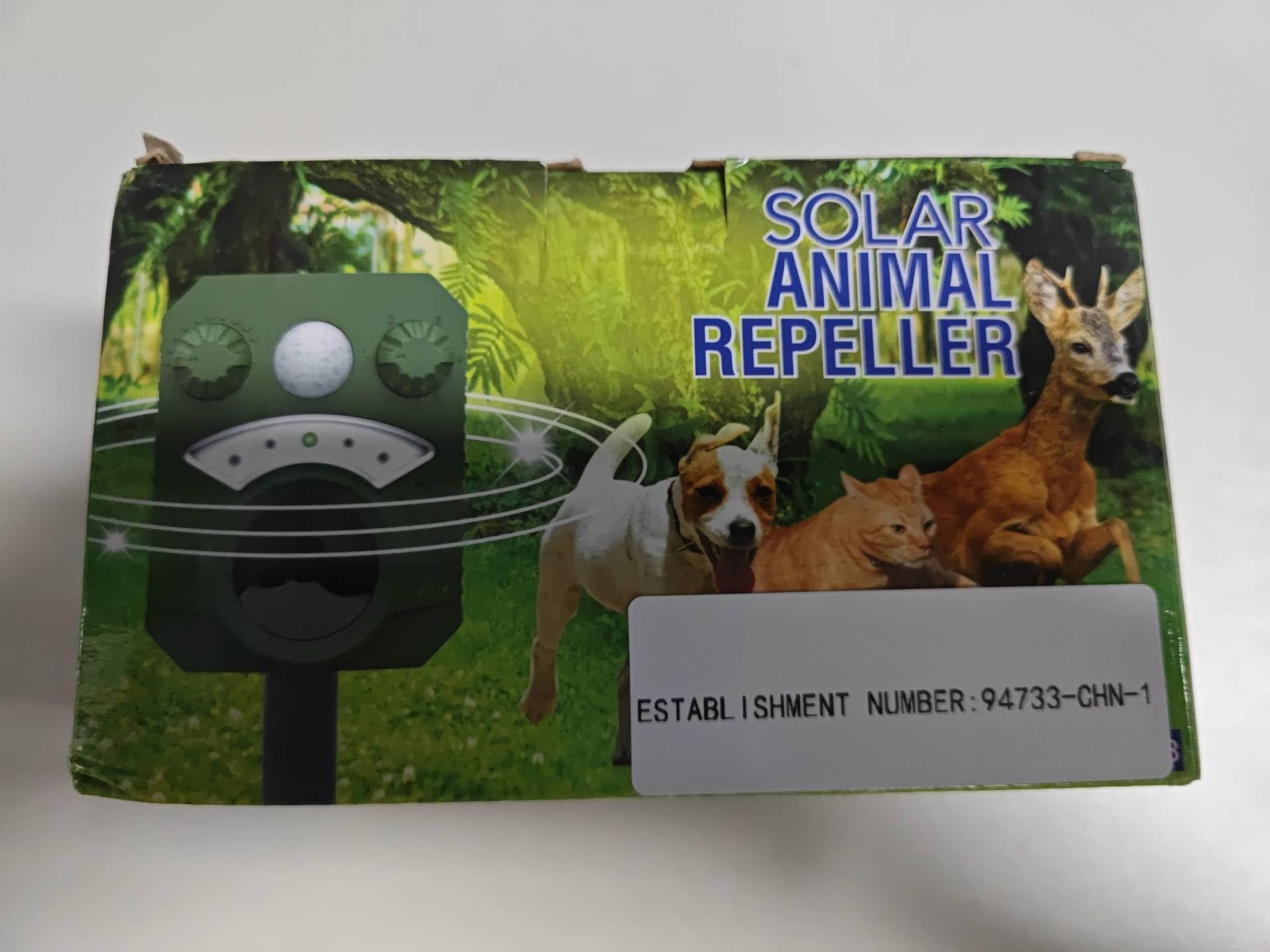 Upgraded Ultrasonic Animal Repeller Outdoor,Solar Animal Repeller with Motion Sensor Animal Deterrent to Scare Cat Rabbit Squirrel Raccoon Skunk Dog Deer Repellent Devices for Yard Farm Protection