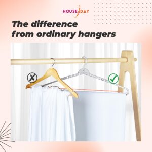 HOUSE DAY Extra Large Adjustable Hangers 4 Pack, Heavy Duty Clothes Hangers with 360° Rotating Hook, Sturdy Plastic Hangers Ideal for Coat,Sweaters, Jackets, Bath Towels, Oversized Garments (Gray)