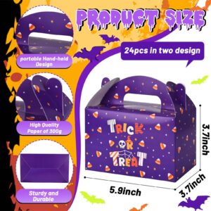 16 Pcs Halloween Treat Boxes Trick or Treat Party Favor Boxes Corn Candy Gift Goodie Boxes for DIY Crafts Halloween Holiday Birthday Party Cookies Supplies