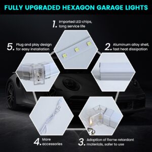 YOSHINE Hexagon LED Garage Lights: 192W 23040LM Super Bright Hexagon LED Shop Lights, CRI 85+, 25 Pack Aluminum Alloy Shell Hex Garage Led Ceiling Lights, Hexagon Led Lights for Garage, Basement, Gym