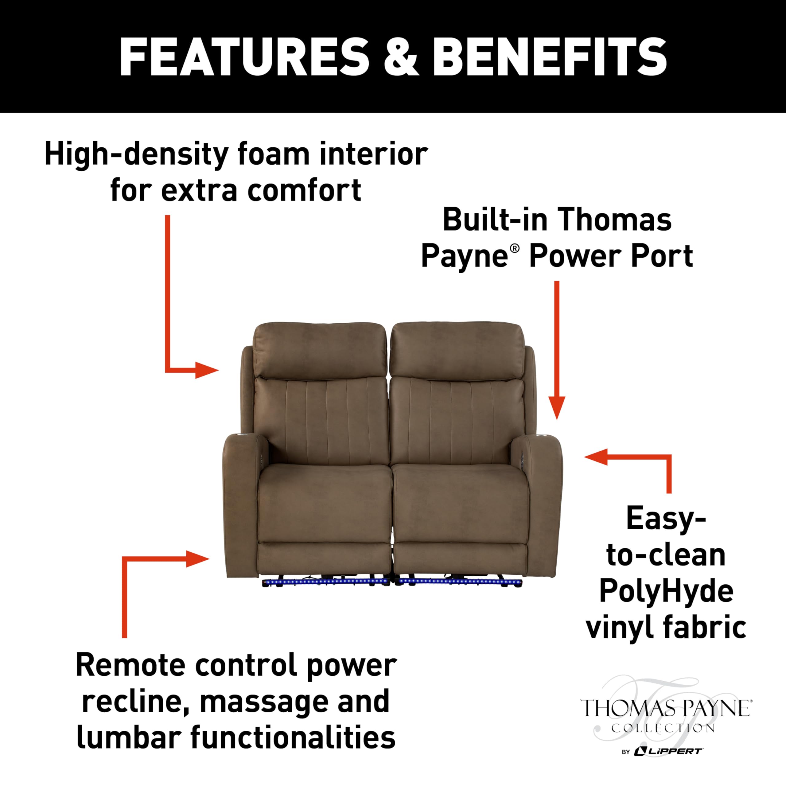 Thomas Payne Seismic Series Theater Seating Loveseat Set – Grummond