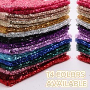 YIEMI Sequin Fabric，Sequin Fabric for Fashionable Clothing、Toy Decoration、Sequin Tablecloth and DIY Etc.(1 Yard, Shallow Gold)