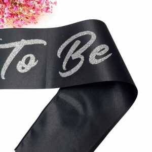 Ashaqshnglee Groom to Be Sash, Groom Sash Bachelor Party Funny Accessory for Future Groom Wedding Gift Idea from Bride to Be Black Silver