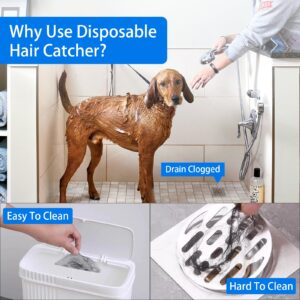 RITDVNI 50Pcs Disposable Floor Drain Sticker, Shower Drain Hair Catcher, Hair Drain Catcher, Easy to Install, Suit Sewer Filter Screen, Bathroom, Bathtub, Kitchen, Sink Floor Stickers