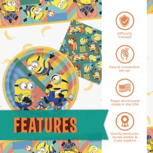 Unique Minions Birthday Party Decorations | Plates and Napkins for 16 | Minion Birthday Party Decorations | Officially Licensed