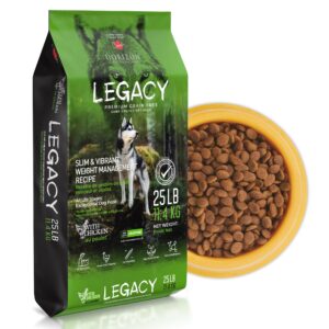 legacy all life stages premium grain-free dry dog food | slim & vibrant weight management | chicken recipe | 25lb