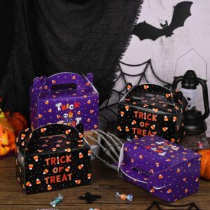 16 Pcs Halloween Treat Boxes Trick or Treat Party Favor Boxes Corn Candy Gift Goodie Boxes for DIY Crafts Halloween Holiday Birthday Party Cookies Supplies