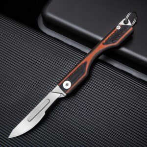 WARHERO G10 Mini Pocket Knife Utility EDC Outdoor knife Scalpel 10pcs #24 Carbon Steel Blades