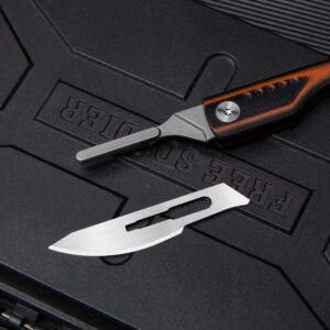 WARHERO G10 Mini Pocket Knife Utility EDC Outdoor knife Scalpel 10pcs #24 Carbon Steel Blades