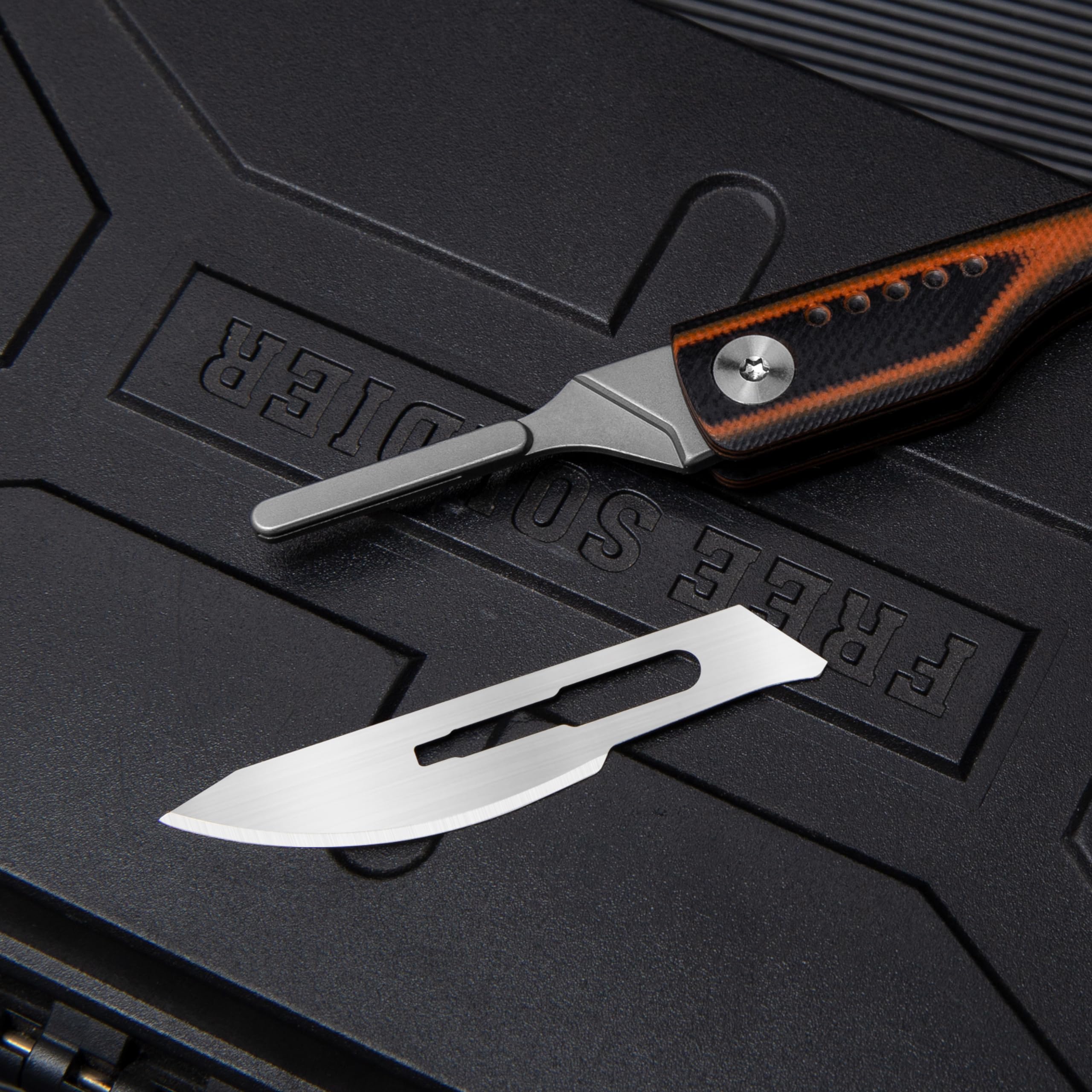 WARHERO G10 Mini Pocket Knife Utility EDC Outdoor knife Scalpel 10pcs #24 Carbon Steel Blades