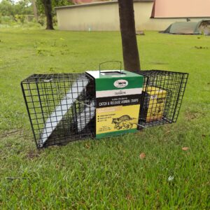 Rugged Ranch CatchMor Live Animal Multi Catch 2 Pack Trap, 1 Large & 1 Small Metal Catch & Release Cage for Raccoons, Opossums, Bunnies, & Squirrels