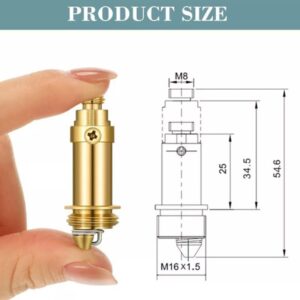 2PCS Replacement Basin Bath Waste Easy Pop Up Click Clack Plug Bolt Spring Brass Replacement for Most Sink Barth Tub Basin Drain Stopper, Spring Mechanism