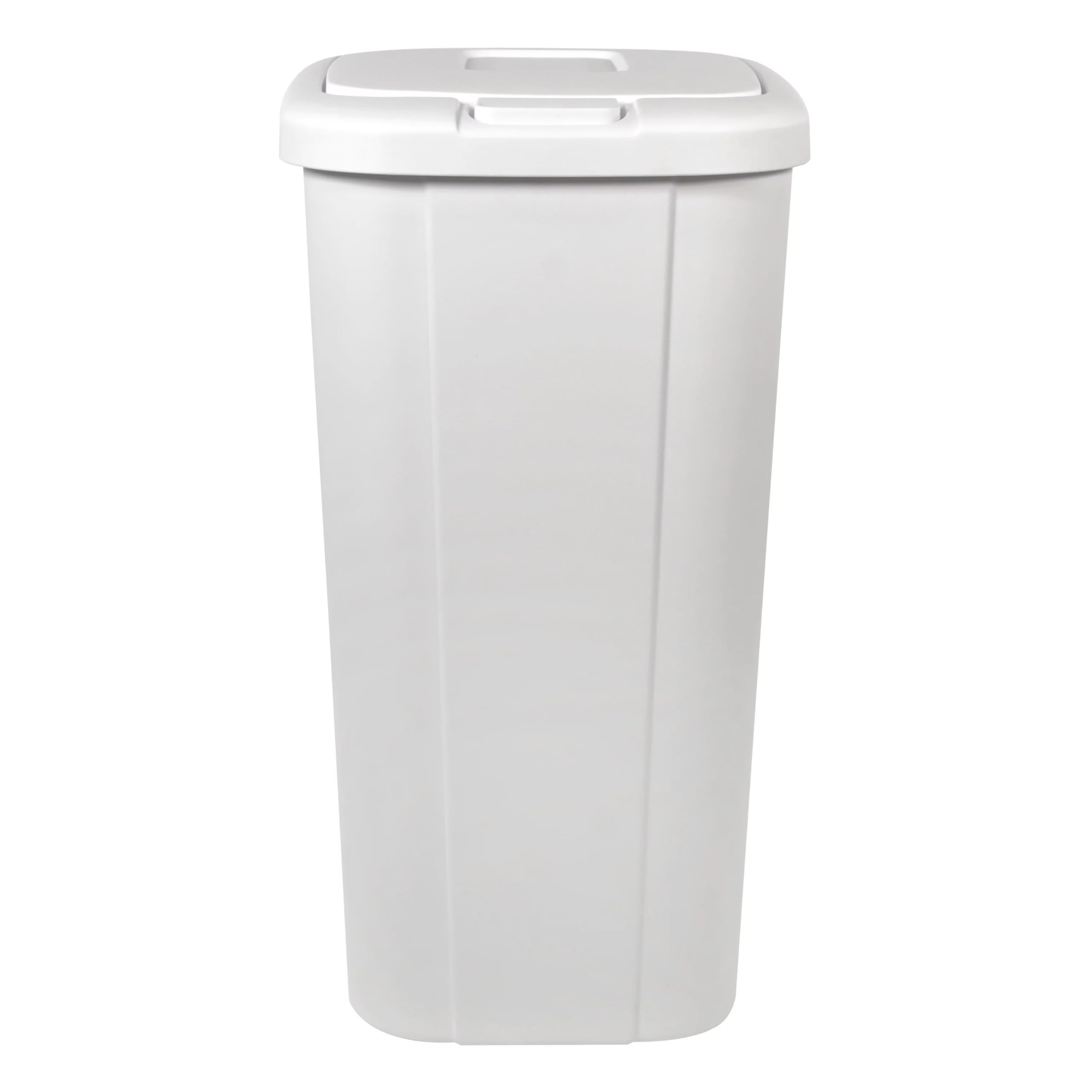 BHCHA 13.3 Gallon Trash Can, Plastic Touch Top Kitchen Trash Can (White)