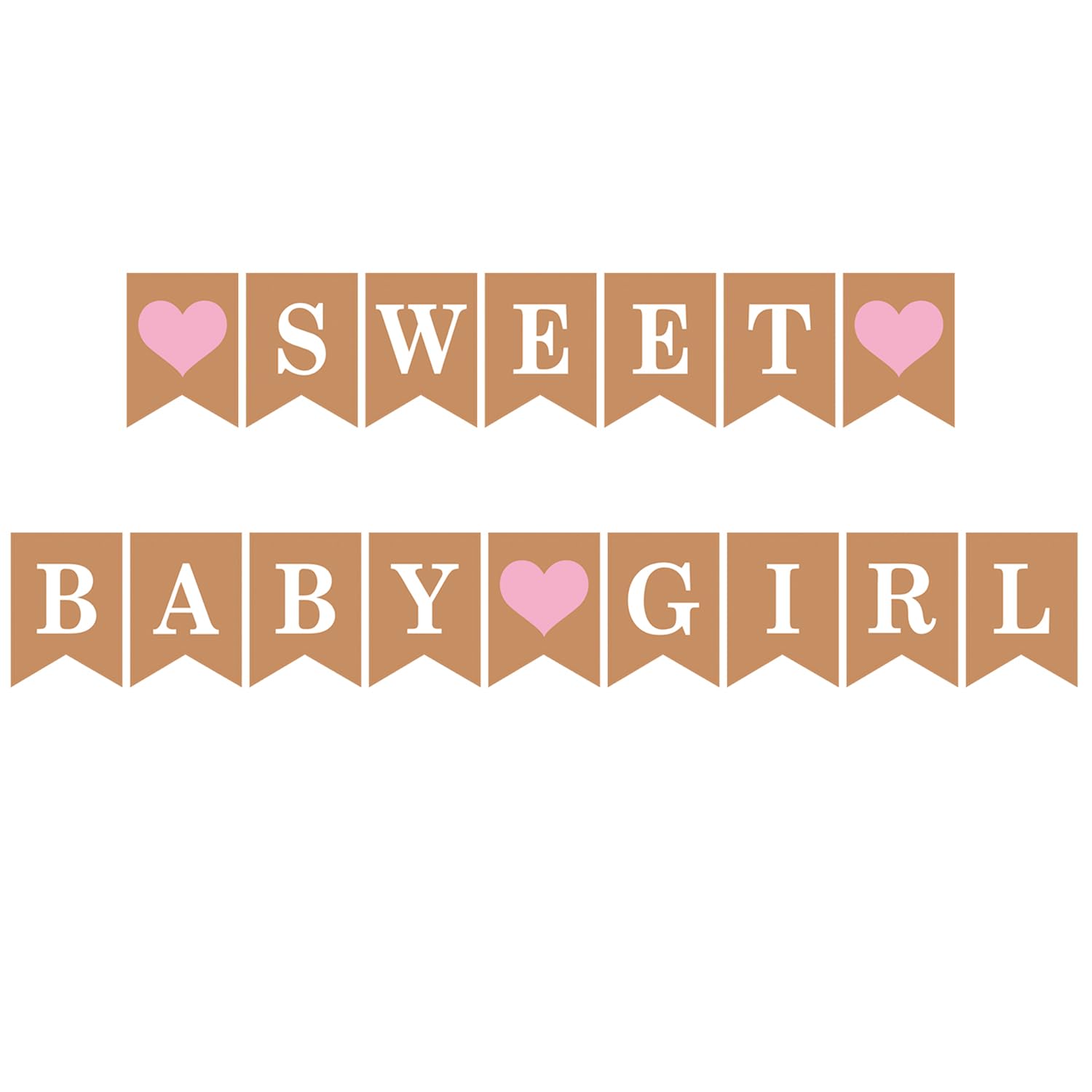 Sweet Baby Girl Banner Baby Girl Shower Banner Baby Girl Shower Sign Baby Shower Banner for Girl for Baby Girl Shower Decor Rustic Baby Shower Decorations Girl Pink Baby Shower Decorations