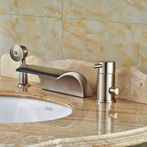 kitchen taps kitchen tap faucet contemporary brushed nickel bathtub faucet 3pcs deck mounted mixer tap