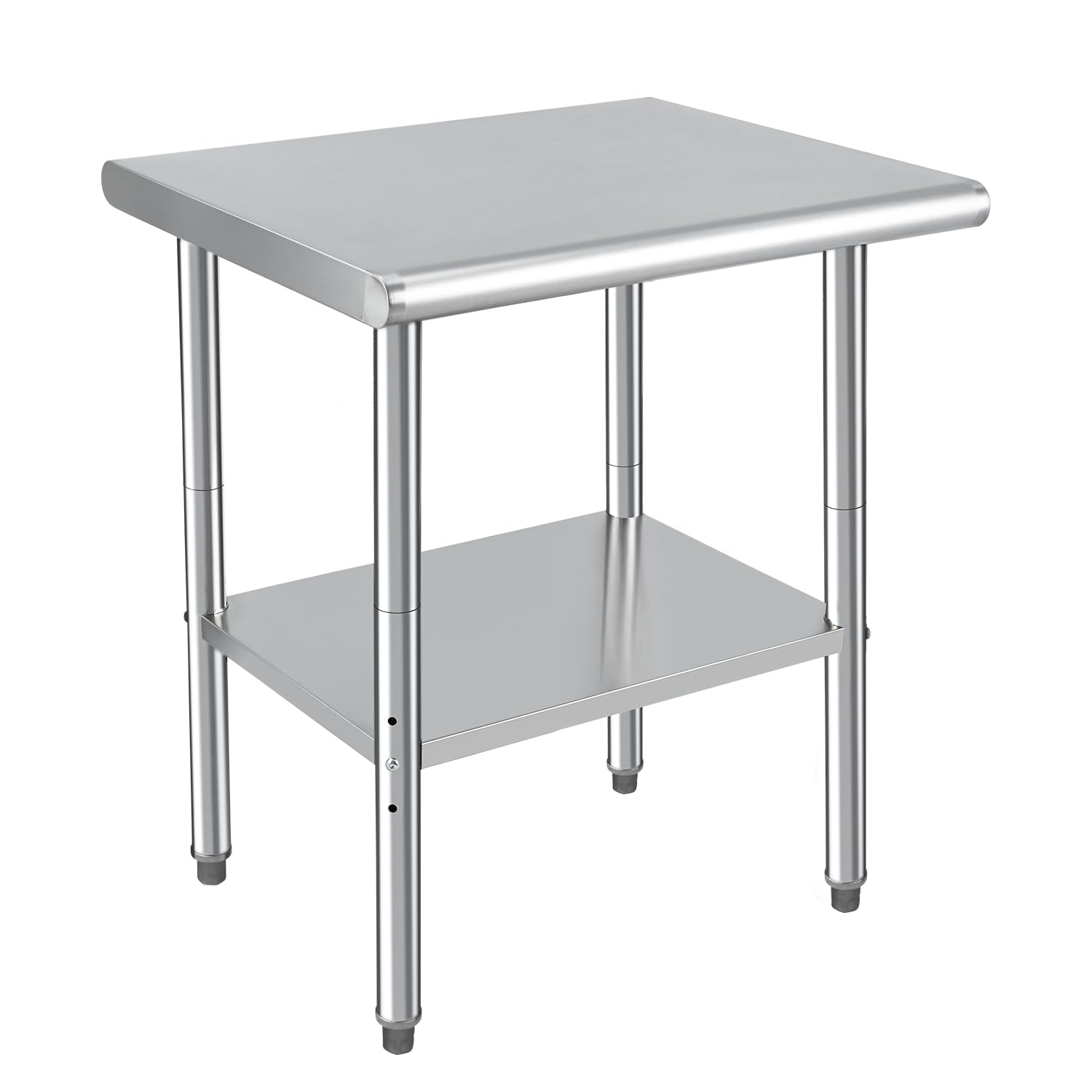 Stainless Steel Table for Prep & Work 24 x 30 Inches, Commercial Workstations Metal Kitchen Prep Table with Adjustable Undershelf for Restaurant, Home and Hotel