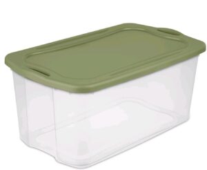 generic stor-a-lot stackable storage box with lid, green, rxzer11