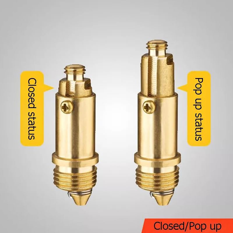 2PCS Replacement Basin Bath Waste Easy Pop Up Click Clack Plug Bolt Spring Brass Replacement for Most Sink Barth Tub Basin Drain Stopper, Spring Mechanism