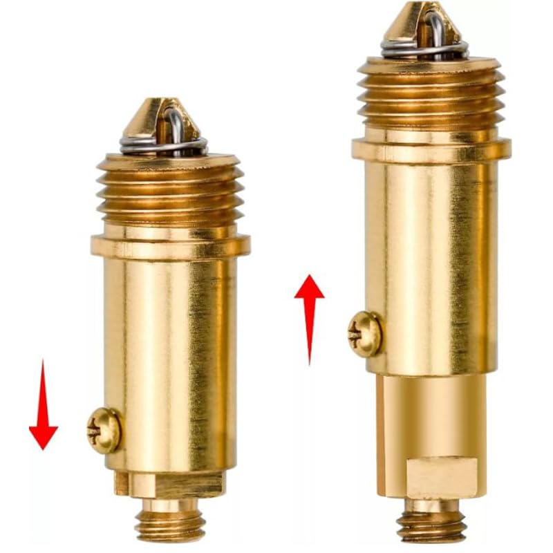 2PCS Replacement Basin Bath Waste Easy Pop Up Click Clack Plug Bolt Spring Brass Replacement for Most Sink Barth Tub Basin Drain Stopper, Spring Mechanism