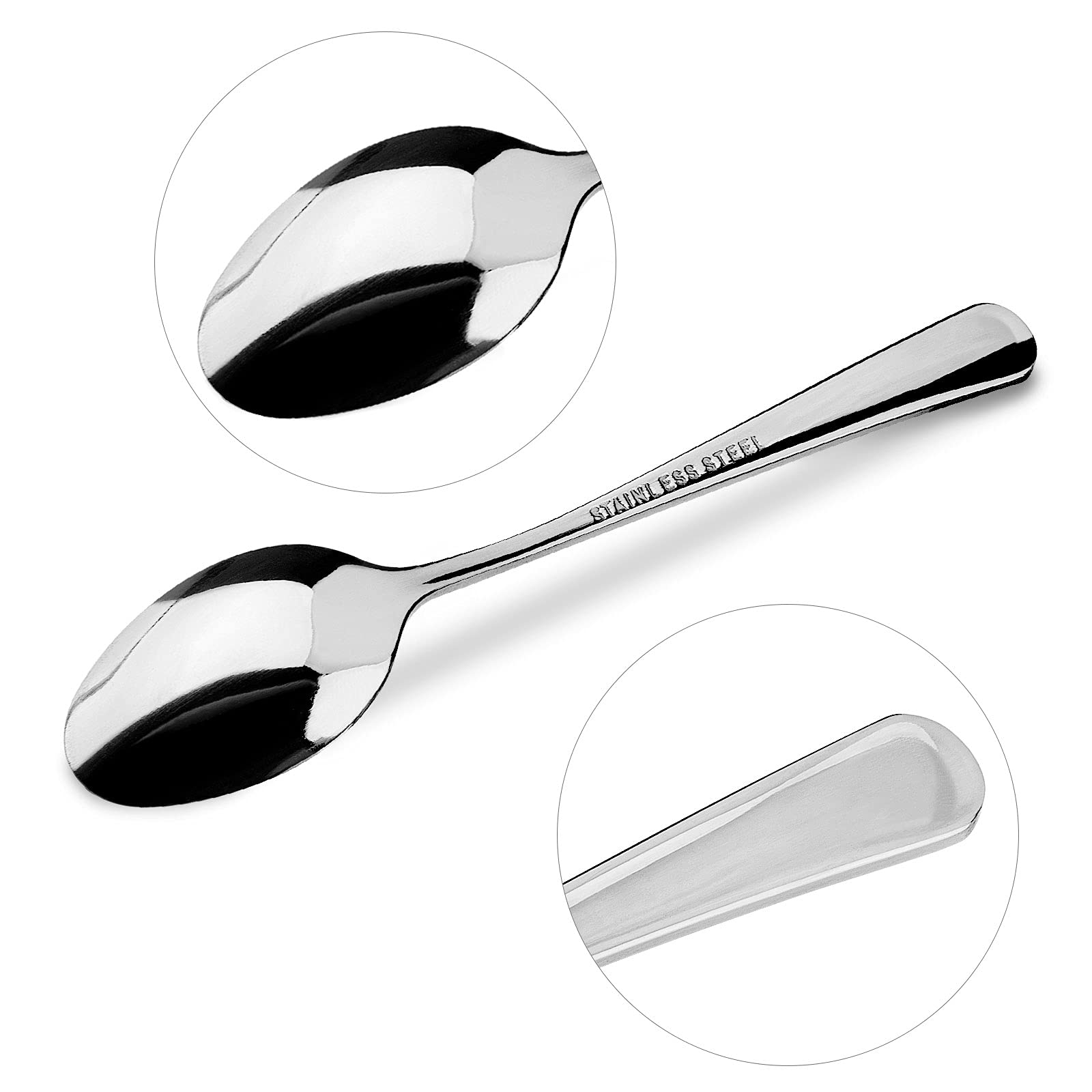 12-Piece Demitasse Espresso Spoons, 4.7 Inch Stainless Steel Mini Coffee Spoons for Dessert, Ice Cream