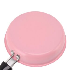 MEKOTRIN Non Stick Frying Pans Stainless Steel Skillet Small Omelet Pans Calibre 4 Inch(4 Inch, Pink)