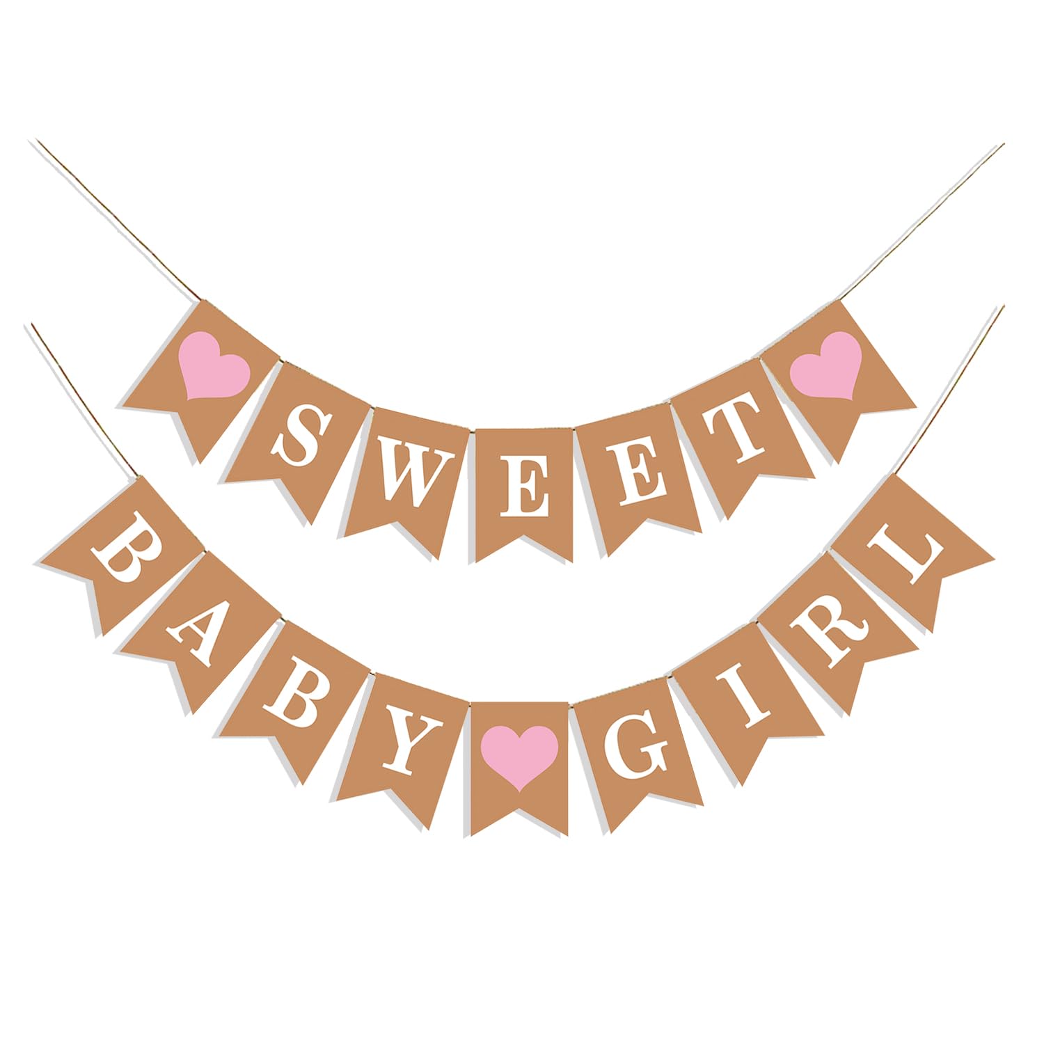 Sweet Baby Girl Banner Baby Girl Shower Banner Baby Girl Shower Sign Baby Shower Banner for Girl for Baby Girl Shower Decor Rustic Baby Shower Decorations Girl Pink Baby Shower Decorations