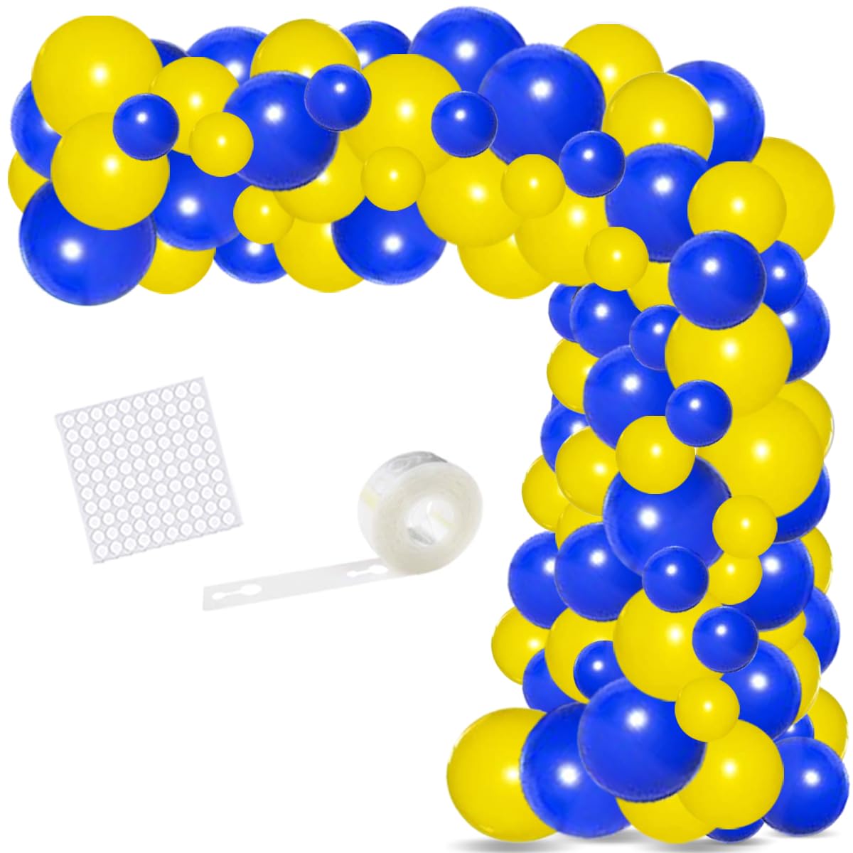 Blue Yellow Balloon Arch Garland Kit - Royal Blue and Yellow Balloons Yellow Blue Balloons Latex Balloons for Wedding Graduation Anniversary Bridal Shower Birthday Party Decorations