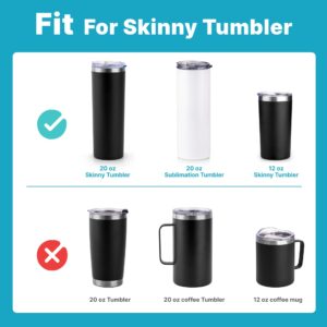 Mollcity Skinny Tumbler Replacement Lid Fits for Skinny Tumbler 2.73-2.75 inches in diameter, 2 Pack Splash Resistant Lids Sliding Covers, BPA Free (2 Pack)