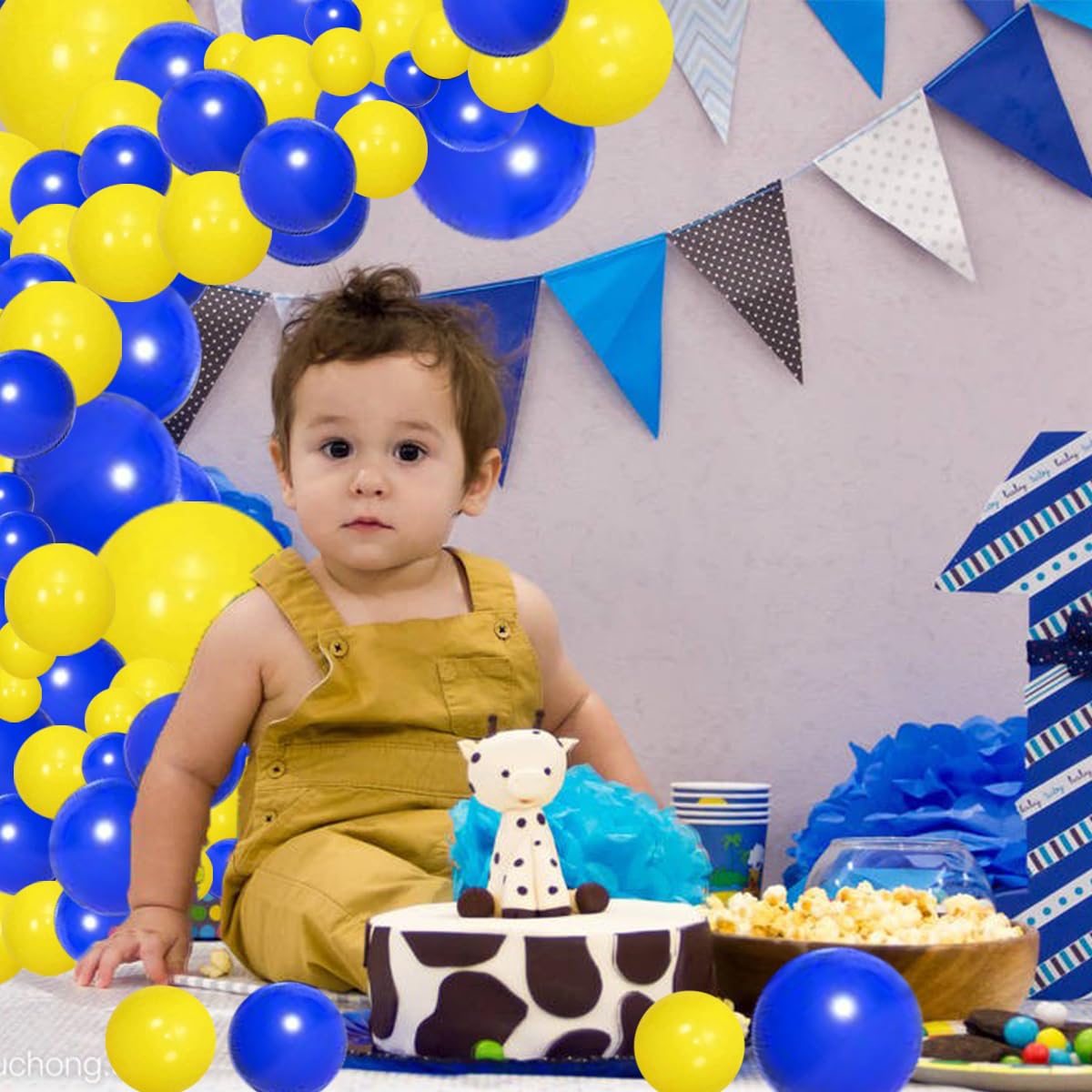 Blue Yellow Balloon Arch Garland Kit - Royal Blue and Yellow Balloons Yellow Blue Balloons Latex Balloons for Wedding Graduation Anniversary Bridal Shower Birthday Party Decorations